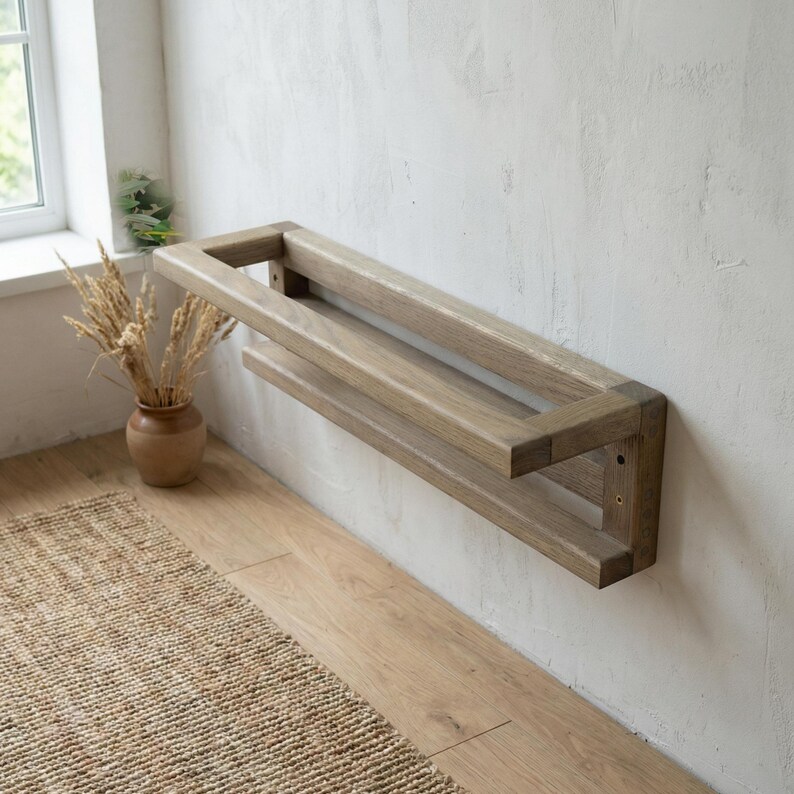 Slim Floating Shoe Rack – Compact Wall Shelf for Apartments image 3