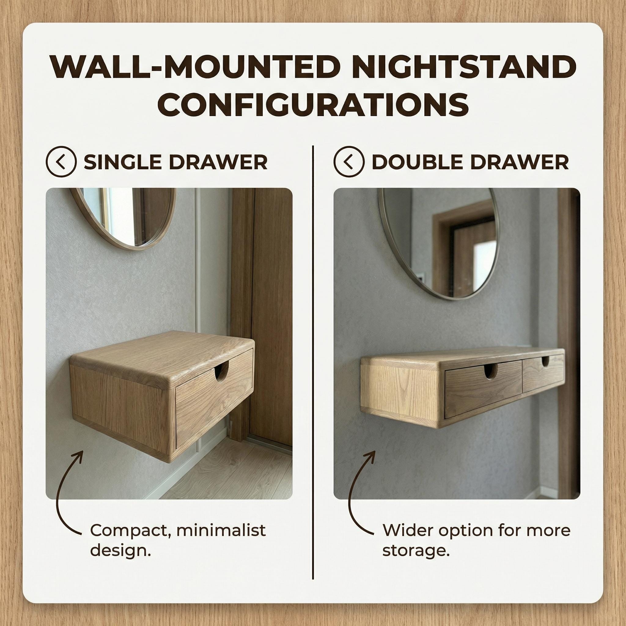 Floating Entry Way Console Floating Wood Entryway Console With Drawer – Wall Mounted Minimalist ...