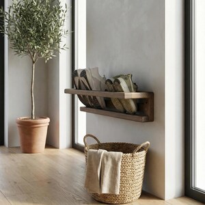 Slim Floating Shoe Rack – Compact Wall Shelf for Apartments image 7