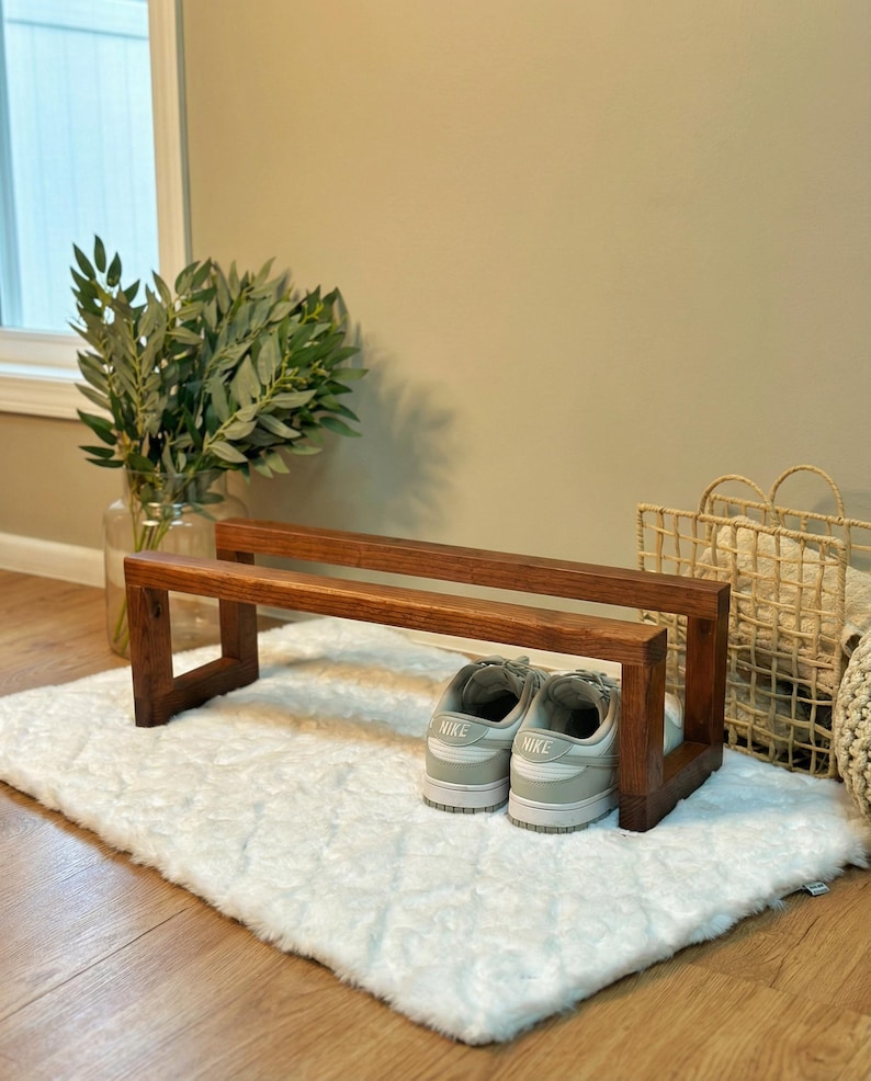 Zen Shoe Rack Japandi Style Shoe Rack – Solid Wood Low Floor Stand, Zen Minimal ...