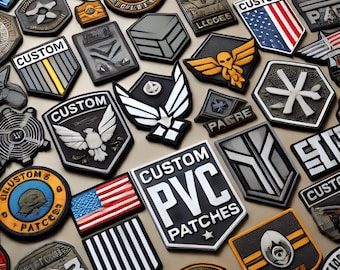 PVC 3D Embossed Patch Durable, Customized PVC Silicone Rubber Patches With Logo for Backpack Clothing, Velcro Patch, Iron on Patch.
