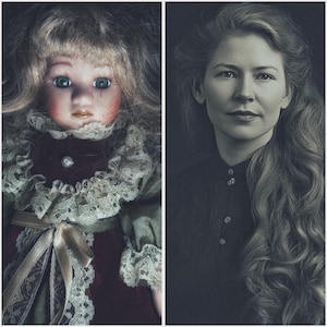HAUNTED DOLL - Vintage Porzellan Puppe mit Geist Aufsatz - Gabrielle
