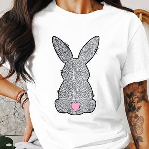 Easter T-shirt, Rabbit T-shirt, Bunny T-shirt, Leopard Print