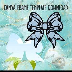 Soccer Bow Canva Frames Digital Download, Instant PNG Frames for Easy Design, Easter Canva Frame