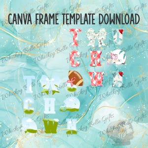 Canva Frames Digital Download, Instant PNG Frames for Easy Design, Football Canva Frame