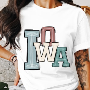 Iowa State T-Shirt, College Tee, University Shirt, Iowa Apparel, Colorful Iowa Souvenir, Iowa Lover Gift, City Pride Top, Travel Gift Shirt