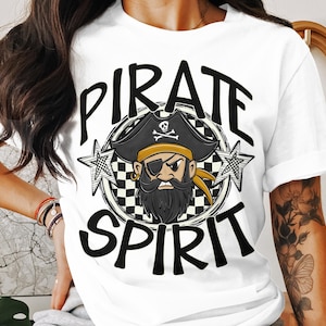 Pirate Spirit T-Shirt, Comfort Colors 1717, Cartoon Pirate, Unique Design, Cool Graphic, Funny Shirt, Men&#39;s T-Shirt, Women&#39;s T-Shirt
