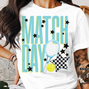 Comfort Colors Match Day T-Shirt, Tennis TShirt, Tennis Player Gift, Tournament Tee, Racquetball Tee, Sport Tee, Tennis Lover Shirt
