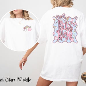 Comfort Colors Bus Aide T-Shirt, School Bus Assistant Appreciation, Back to School Tee, Pastel Cute Design, Teacher Gift Shirt