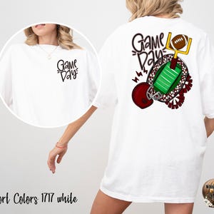 Comfort Colors C1717 Game Day T-Shirt, Football Tee, Tailgate Party Shirt, Sports Fan Gift, Cute Game Day Outfit, Game Day Shirt for Women