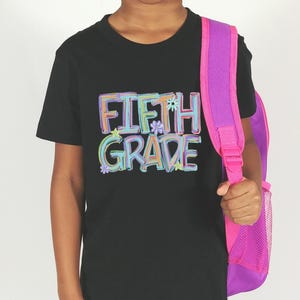 Fifth Grade T-Shirt, Colorful Back to School Tee, Student Shirt, Elementary School Gift, Class of 2024 T-Shirt, Cute Kid&#39;s T-Shirt
