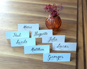 Hand-calligraphed place cards - Wedding and christening name cards