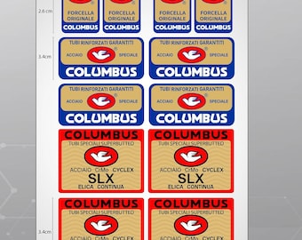 Columbus stickers set, Columbus decals, Bicycle, High Quality Laminated Waterproof