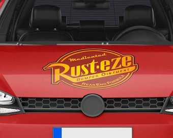 Rust-Eze car sticker, Rust-Eze Car Decal, Door, Hood, High Quality Laminated Waterproof