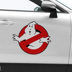 2x adesivi per auto Ghostbusters, adesivi per portiera auto Ghostbusters, laminati di alta qualità impermeabili