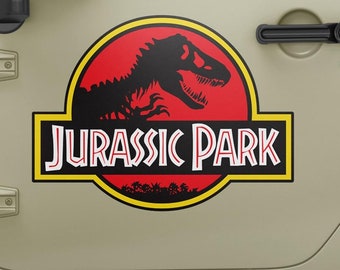 2x Jurassic Park car sticker, Jurassic Park Car Door Decal, High Quality Laminated Waterproof