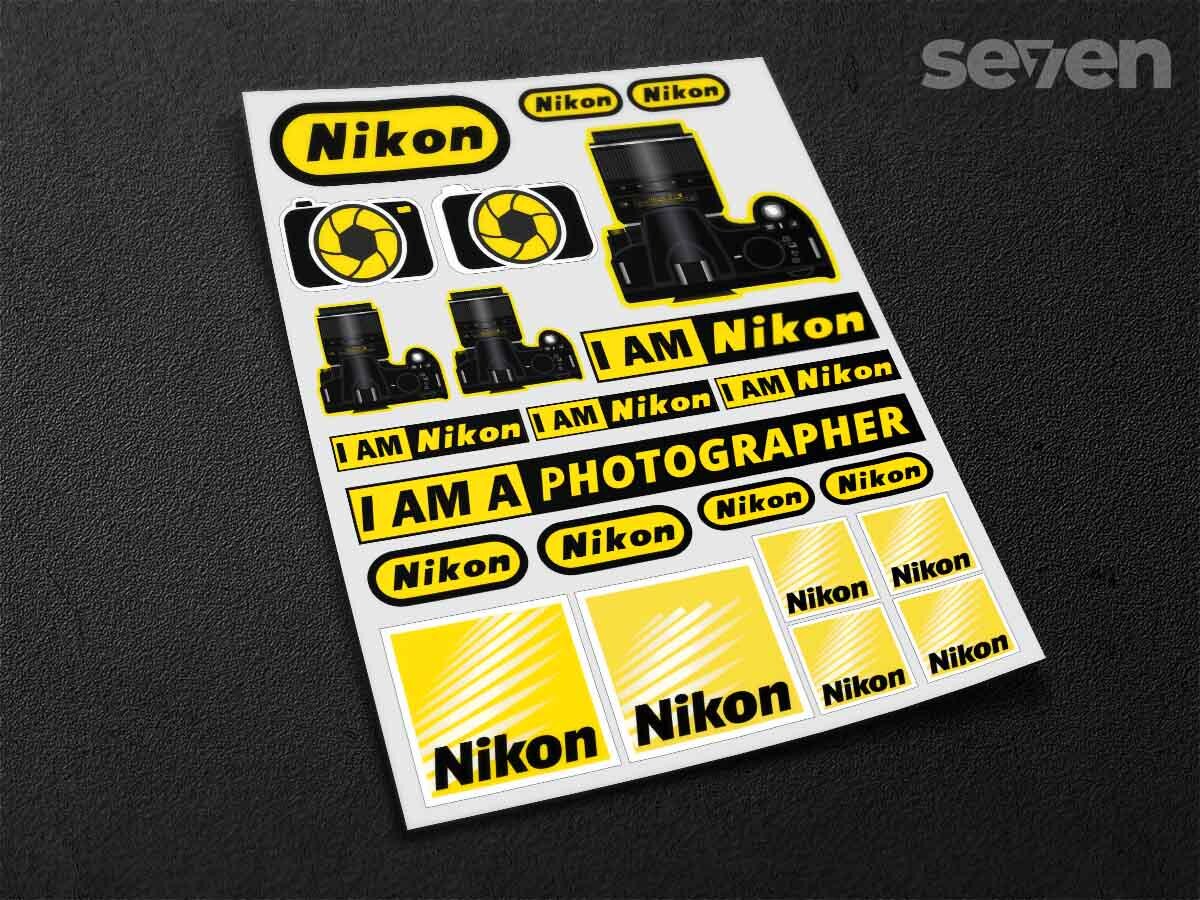 Nikonステッカーセット、Nikonデカール、車、バイク、ラップトップ
