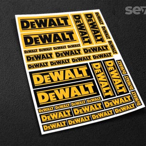 DeWalt Tools Vinyl Sticker Decal Tool Box Garage Truck Bumper Water Resistant - Nalagi Hotel