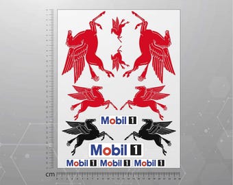 Mobil 1 stickers set, Mobil 1 decals, Car, Bike, Laptop Stickers, High Quality Laminated Waterproof
