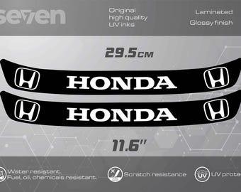 2x Honda Helmet Visor Sunstrip Sticker Decal - 295mm High Quality Laminated Waterproof