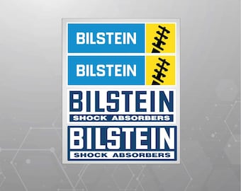 BILSTEIN stickers set, BILSTEIN decals, Medium set Car, Bike, Laptop Stickers, High Quality Laminated Waterproof