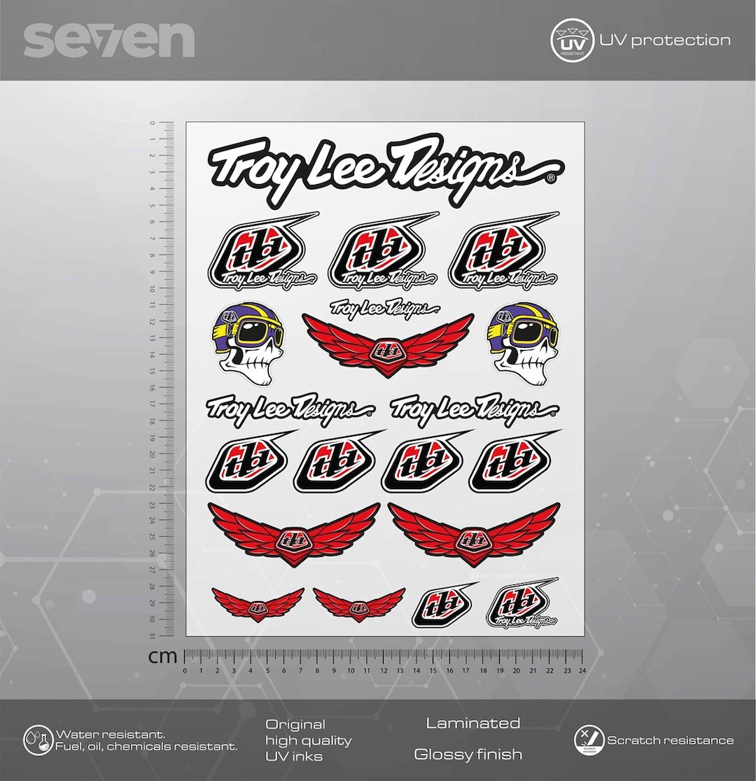 Troy Lee Designs Stickers Set, Troy Lee Designs Decals, Car, Bike