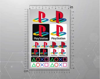 PlayStation stickers set, PlayStation decals, Medium set Car, Bike, Laptop Stickers, High Quality Laminated Waterproof
