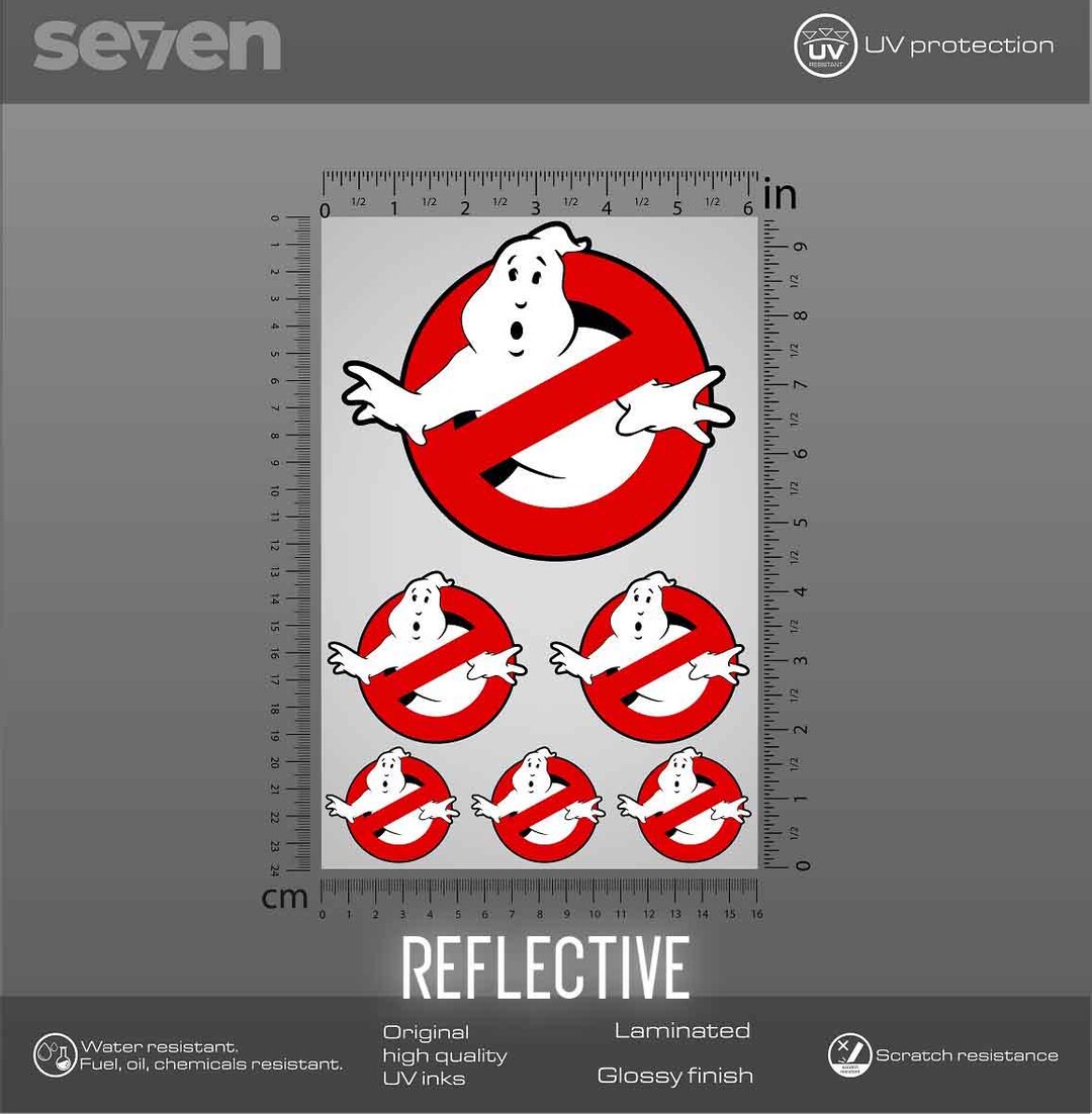 Ghostbusters Reflective Stickers Set, Ghostbusters Decals, Reflective ...