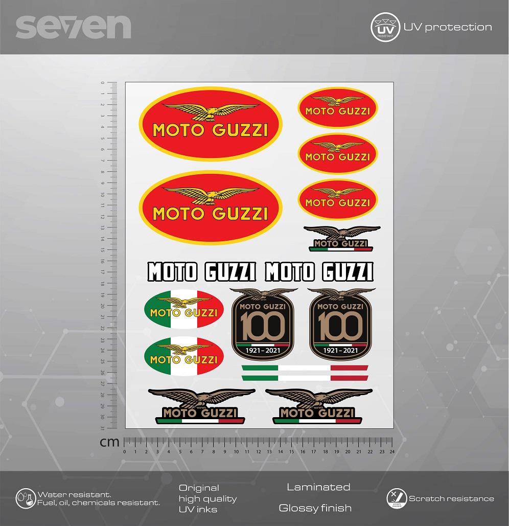 Moto Guzzi stickers set, Moto Guzzi  decals, Car, Bike, Laptop Stickers, High Quality Laminated Waterproof