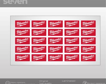 Milwaukee-stickers, set van 25 stickers Milwaukee-stickers, hoogwaardig gelamineerd waterdicht