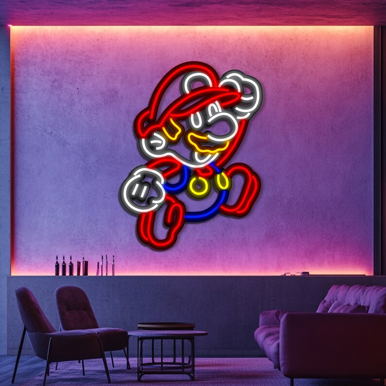 Game Character Metal Neon Sign, Neon Wall Art, Neon Light Sign, Custom
