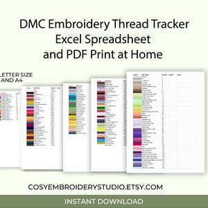Afdrukbare DMC-garenkleurenkaart | Discussietracker voor Google Spreadsheets | Direct downloaden en bewerkbaar Excel-blad | Toegang tot toekomstige updates