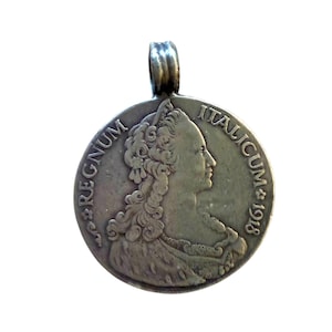 Vintage Ethiopian Silver Pendant – Maria Theresa Thaler Coin Jewelry – Austria 1780 Restrike – Collectible African Trade Coin