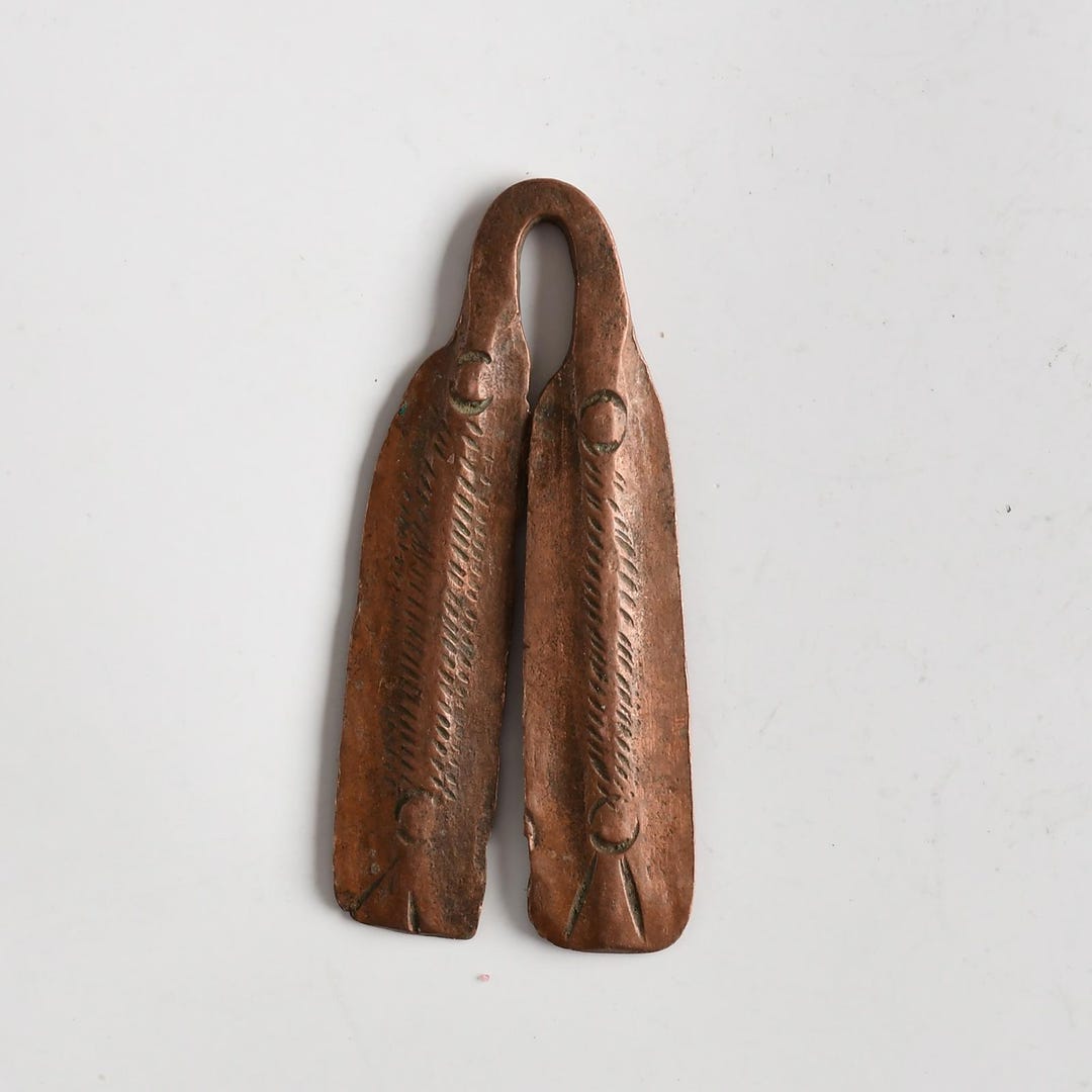 Copper Amulet Antique Oromo Copper Amulet Ethiopia – Hand Textured Tribal Pendant ...