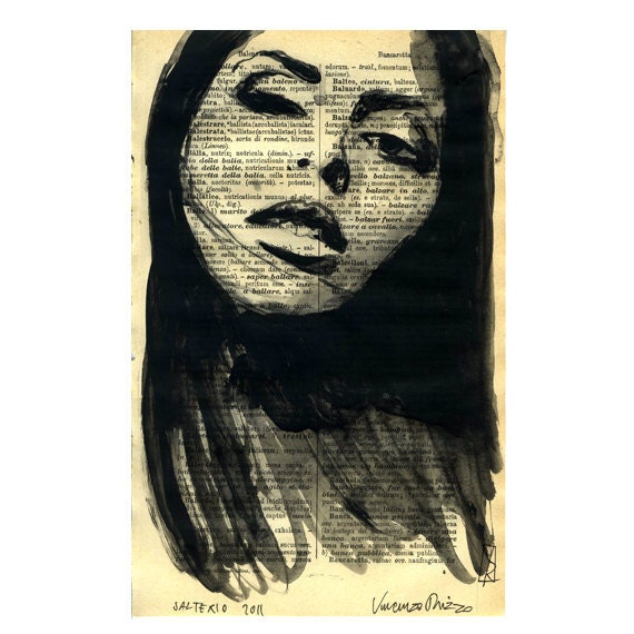 Items similar to Print illustration Mixed Media Painting poster art on Etsy