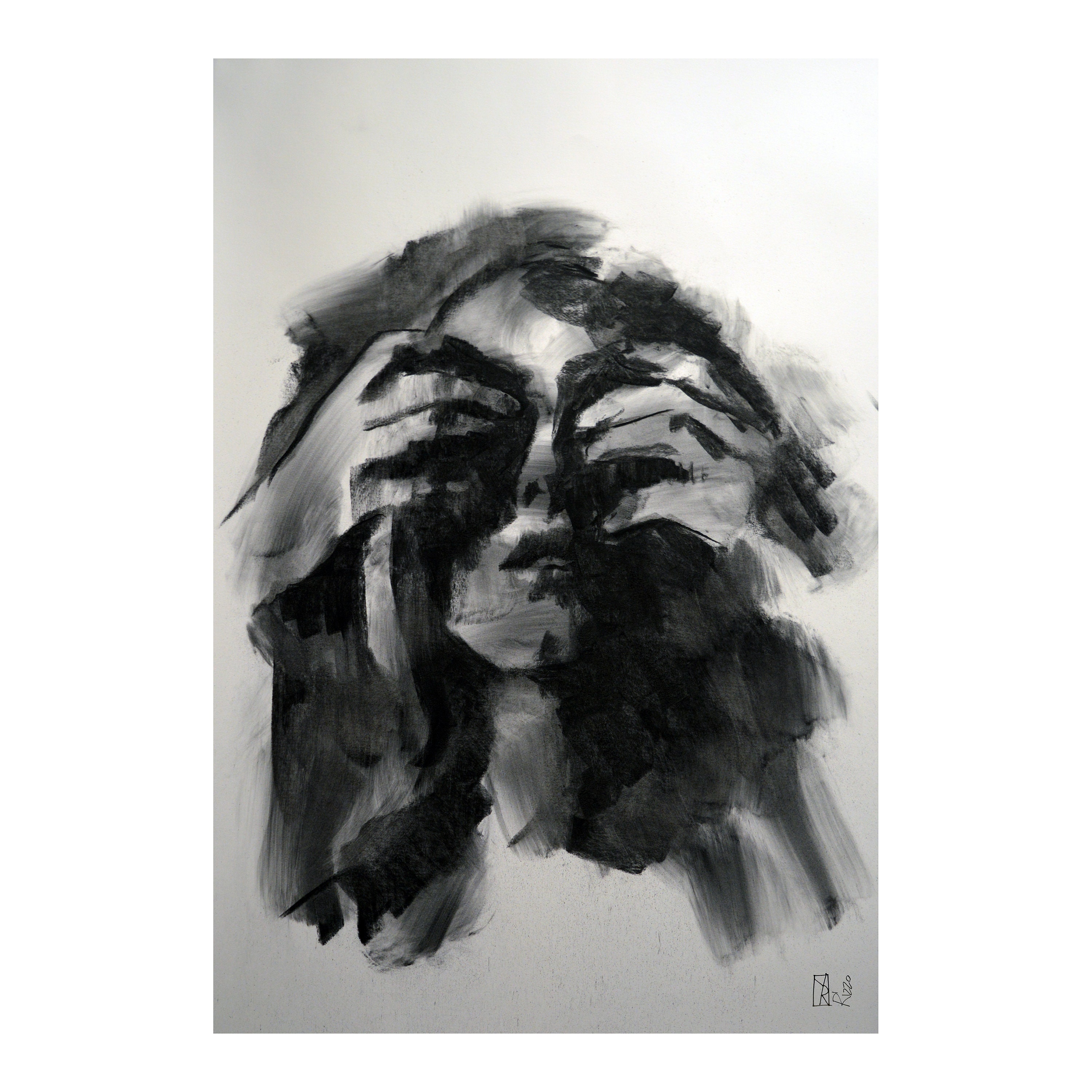 Hiroto Aoyagi | Charcoal drawing 木炭ドローイング 木炭は消え