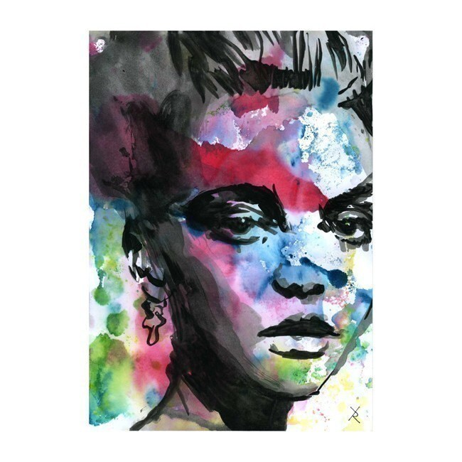 Watercolor Print Painting Mixed Media Acrylic Painting Poster Etsy