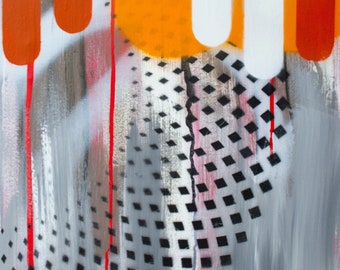 POP ART - Original Contemporary Abstract Mixed Media Painting - Canvas - 16" x 20" - Daniel Tacker