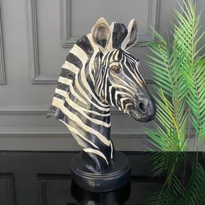 Large Zebra Statues,Resin Animal Figurine,African Home Decor,Wild Creature,Tall Animal Sculpture