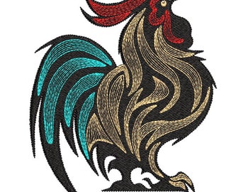 Rooster 5x7 Machine Embroidery Design