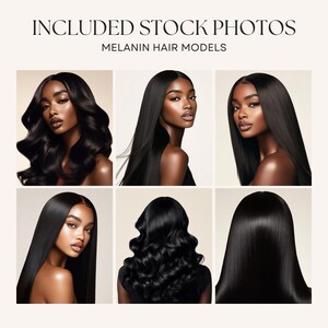 Black Women Melanin Hair Models Stock Photos