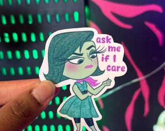Adesivo Disgusto di Inside Out / Decalcomania artistica del film Pixar