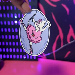 Angelina Ballerina Sticker – Cute Nostalgic 2000s Mouse Ballerina Sticker for Y2K Girls, Collectors, and Journals