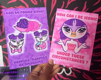 Stampa artistica di un simpatico pinguino – Decorazione murale per camera da letto con animaletto kawaii e estetica femminile, stampa artistica Chibi