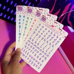 Hoja de letras del alfabeto de colores / Hoja de calcomanías del alfabeto / Hoja de calcomanías de letras kawaii / Calcomanías de planificador kawaii / Hoja de calcomanías A-Z