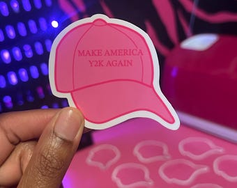 Adesivo "Rendi l'America Y2K Again" - Divertente decalcomania per laptop della generazione Z