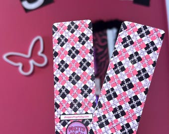 Segnalibro Monster High: regalo kawaii gotico Argyle rosa