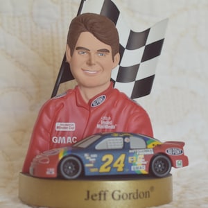 Vintage Jeff Gordon Hallmark Keepsake Ornament, Jeff Gordon Bust Ornament, Jeff Gordon Race Car Ornament, NASCAR Christmas Ornament