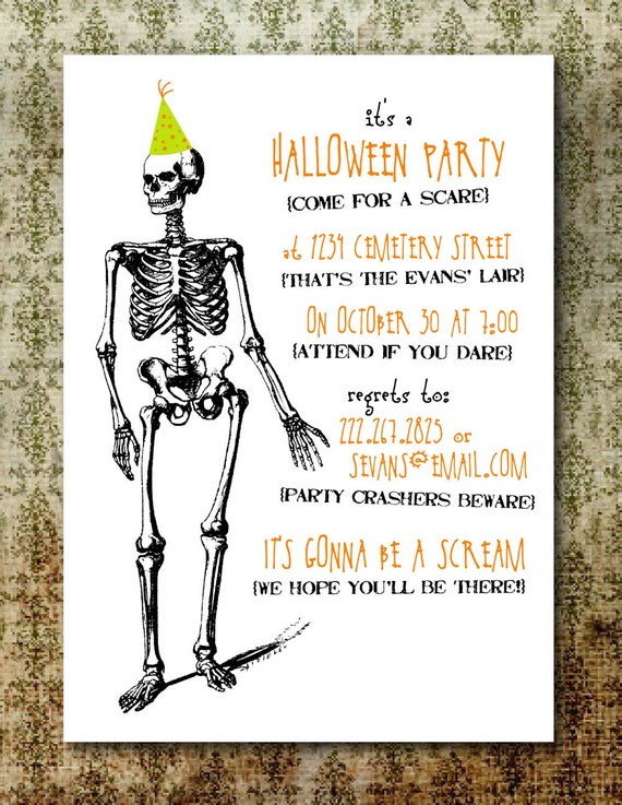 Items similar to PRINTABLE Spooky Halloween Party Invitation on Etsy