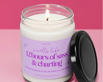 Vela de enfermera divertida: 12 horas de descaro - Regalo de agradecimiento para enfermeras